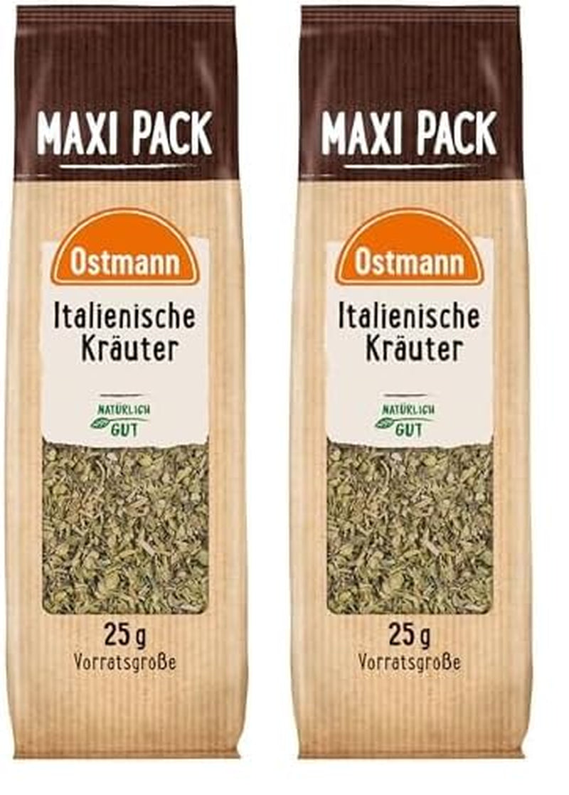 Ostmann Gewürze - Italienische Kräuter gerebelt | Středomoří Kräutermischung zum Würzen von Tomatensauce, Gemüse- und Fleischgerichten | 25 g ve Vorteilsbeutel