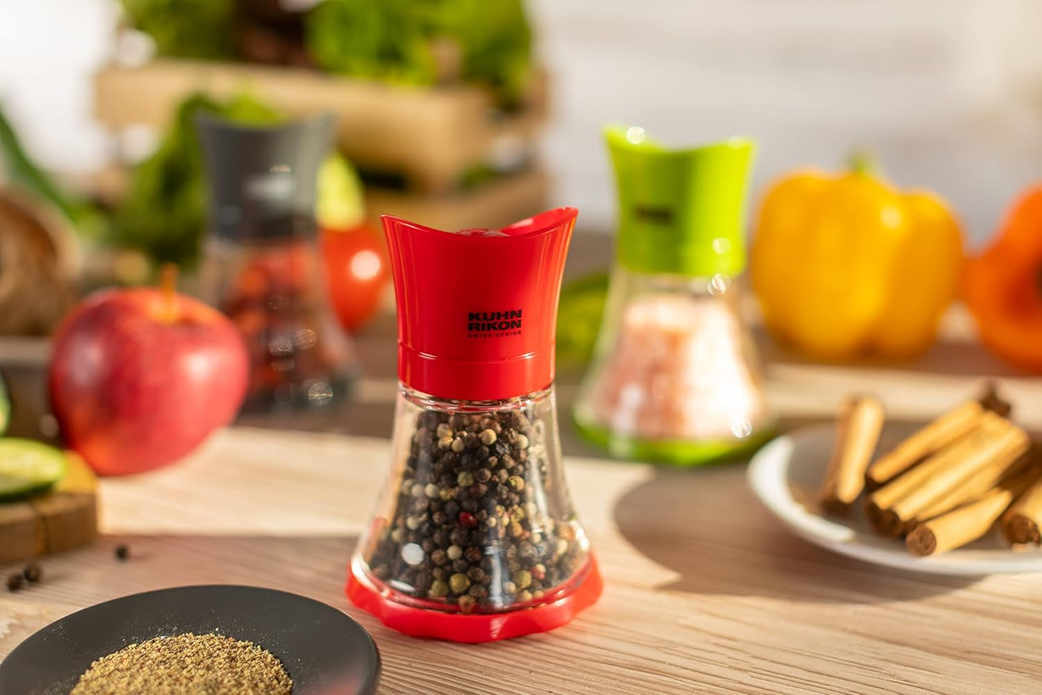 KUHN RIKON mlýnek na koření Mini (zelený), plastový, 12 X 12 X 8 cm Mlýnky a kráječe Naty Shop
