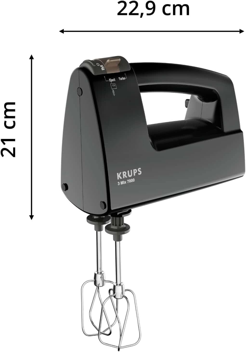 Krups 3Mix 7000 ruční mixér 60 Jahre Special Edition, 500 Watt, Knet- Und Rührhaken Aus Edelstahl, Langes Netzkabel, Zubehörtasche, F6085811, Schwarz/Kupfer Kitchen Naty Shop