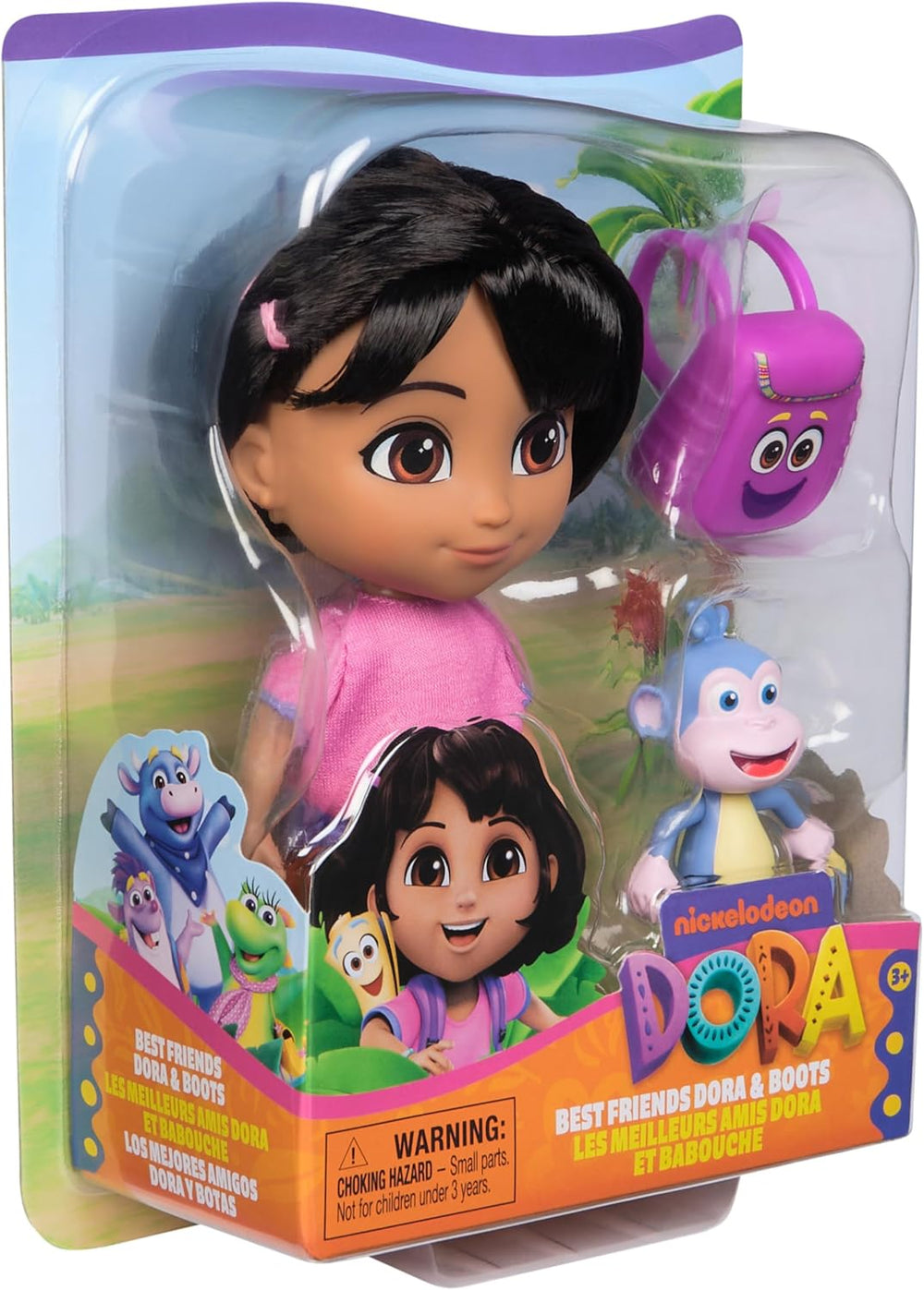 Dora - Beste Freundin Puppe - Größe 22 cm, mit kämmbarem Haar, Rucksack und AFFE Boots, bekannt aus der beliebten TV-Serie, für Kinder ab 3 Jahren