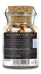 Ankerkraut Chili-Lime-Salz, 70g v korkovém skle, Speise-Salz Mischung für Steak Fisch Salát Asia Gerichte, Allrounder mit Gesmack und Qualität
