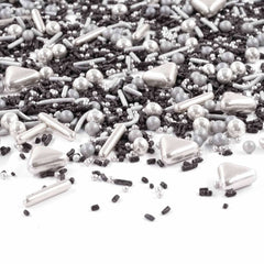 Streusel Glück Black Beauty, Mix Sprinkles Silver - Black, 90 gramů Sprinkles Naty Shop 90 gramů