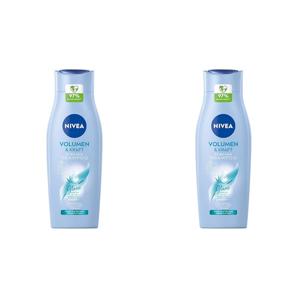 NIVEA Volume Wonder Șampon de întărire, șampon de volum, 50 ml Duș și baie Naty Shop 2 x 400 ml