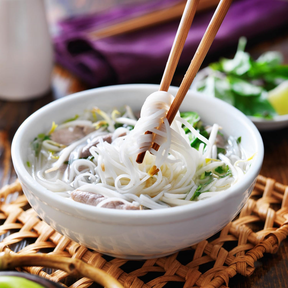 BIOASIA Bio rýžové nudle, 100% bio rýžová mouka asijské nudle, bezlepkové a veganské, 1 x 200 g