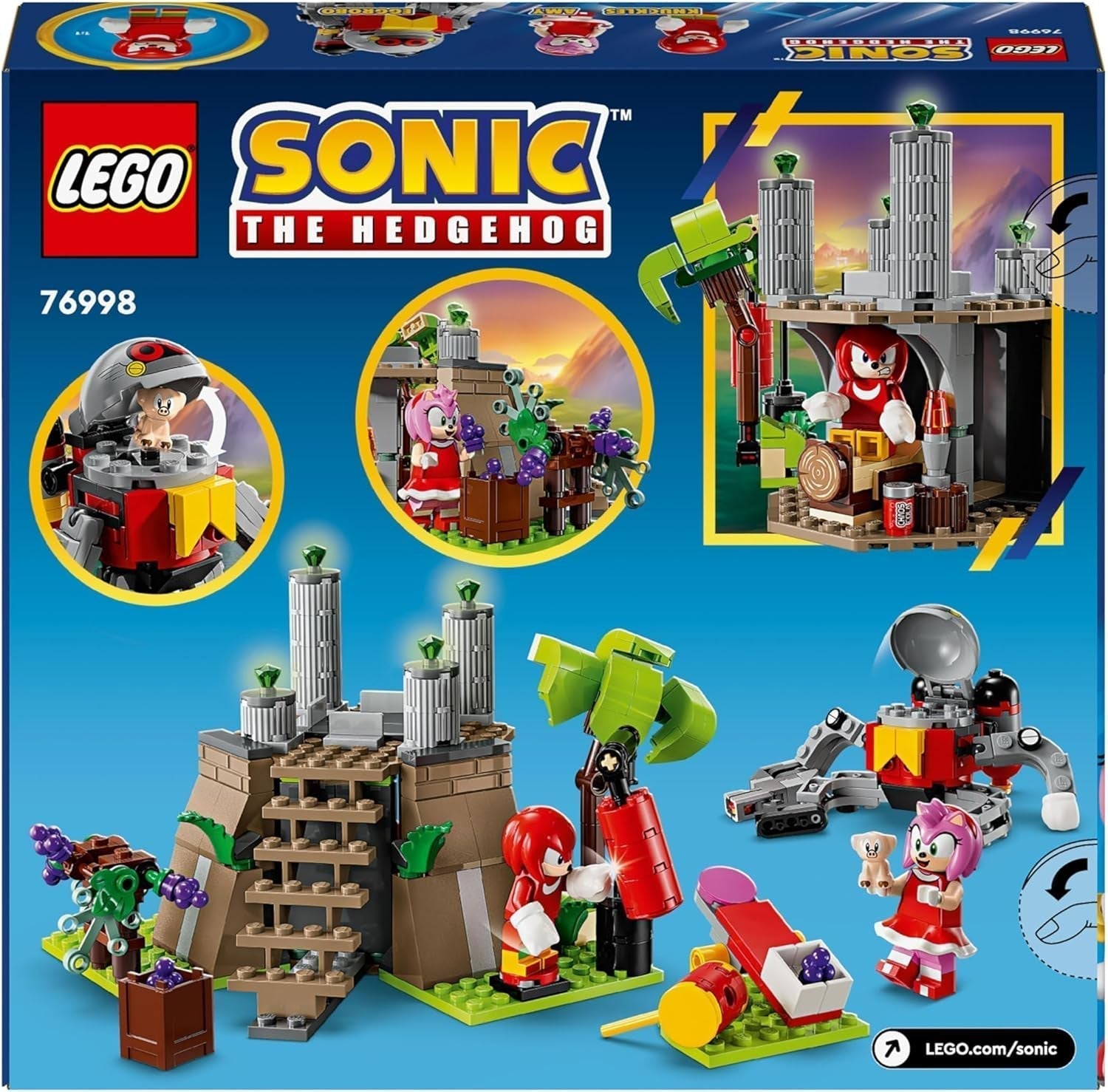 LEGO Sonic the Hedgehog Knuckles and the Shrine of Master Emerald Sběratelská hračka Hračka Dárek Dobrodružná stavebnice pro chlapce a dívky 8 let 76998 Stavebnice Besuche den LEGO-Store