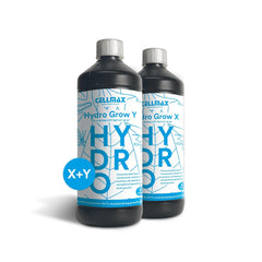 Hydro Grow X & Y | Dvousložkový živný roztok pro růstovou fázi | Speciálně navržený pro použití v hydroponii | Stimuluje zdravý růst v počáteční fázi | 1L