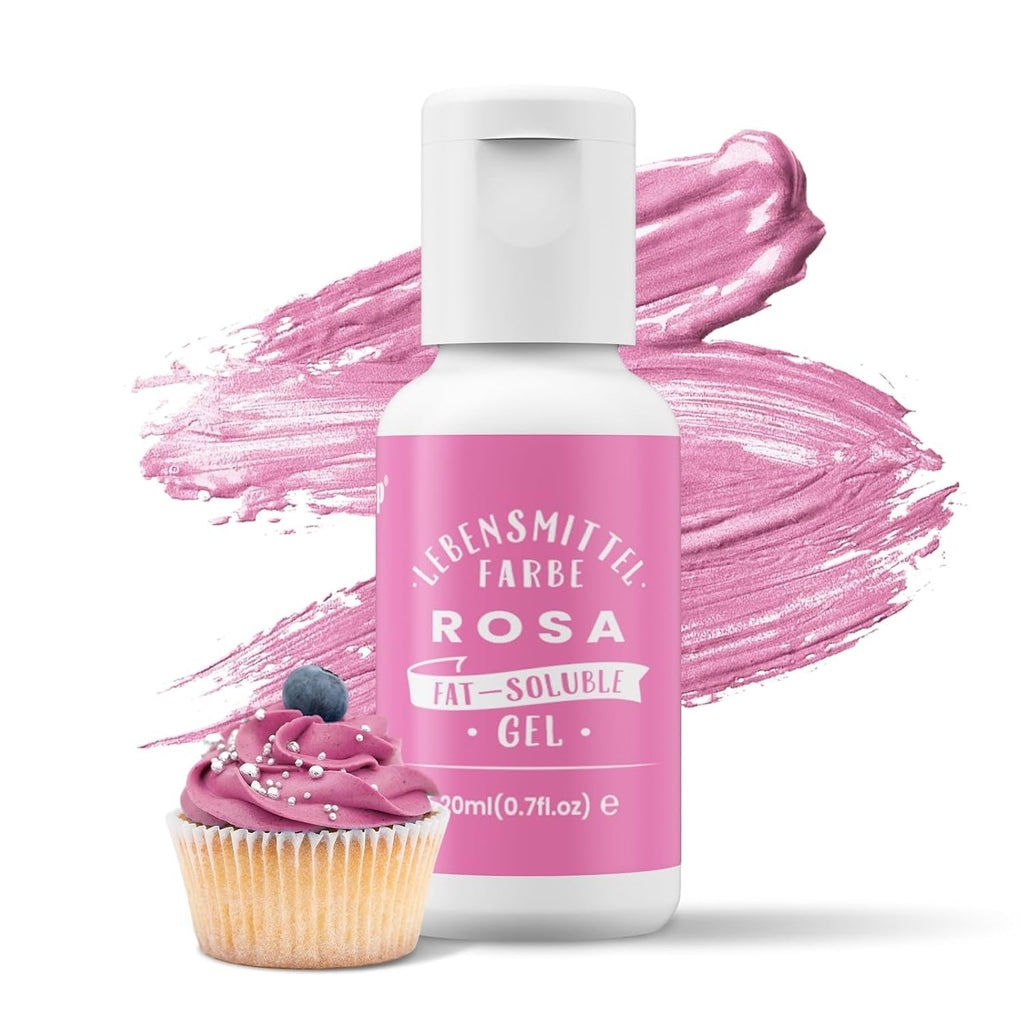 Amestec de uleiuri, colorant alimentar roz pe bază de ulei, foarte concentrat, pentru ciocolată, fondant, fursecuri, copt tort, macaroane, decorare tort DIY, toppinguri pentru aluat - 20ml