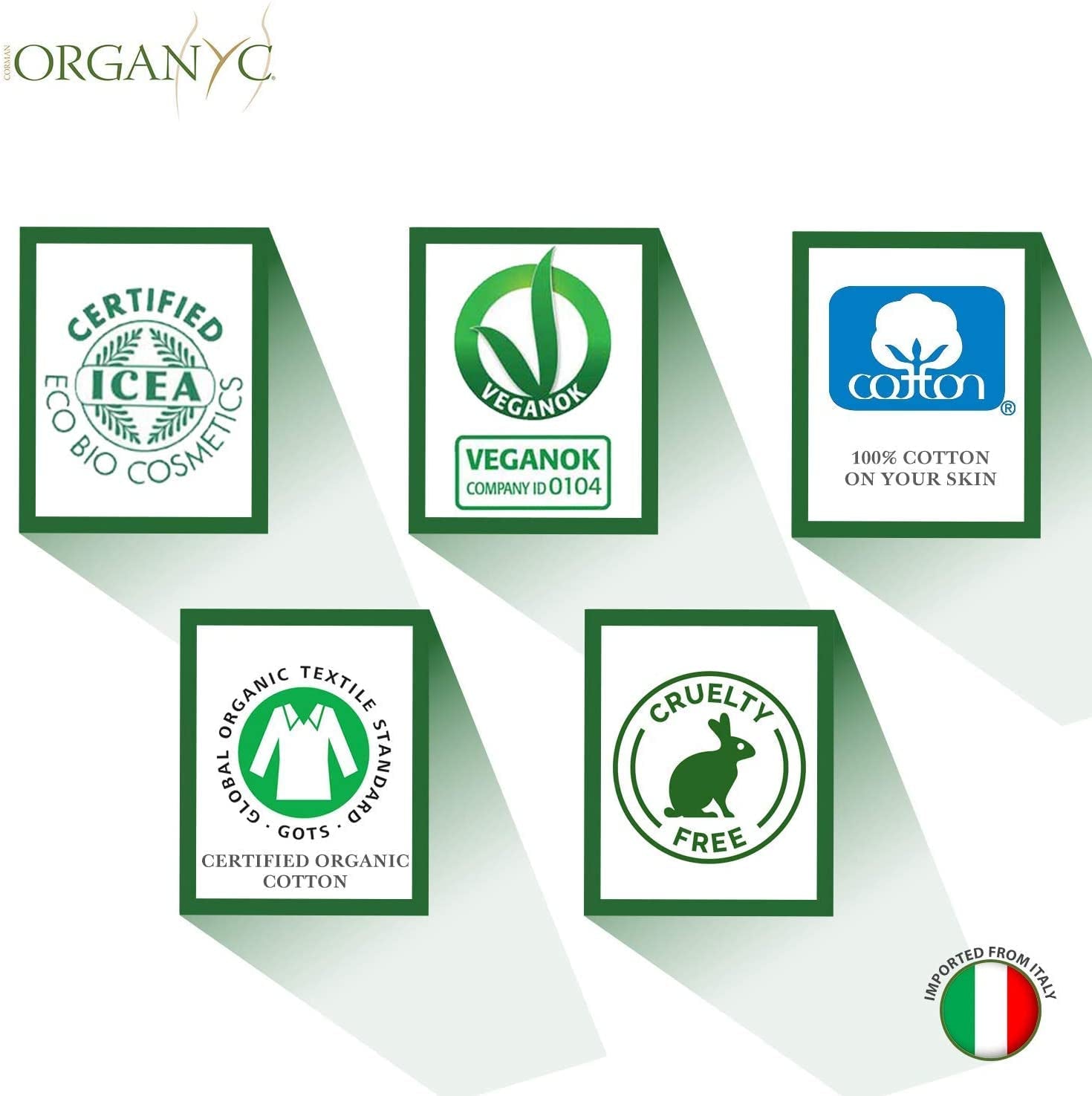 Organyc vlhké intimní ubrousky, vyrobené ze 100% certifikované organické bavlny – 4 balení po 20 ubrouscích (celkem 80 ubrousků)