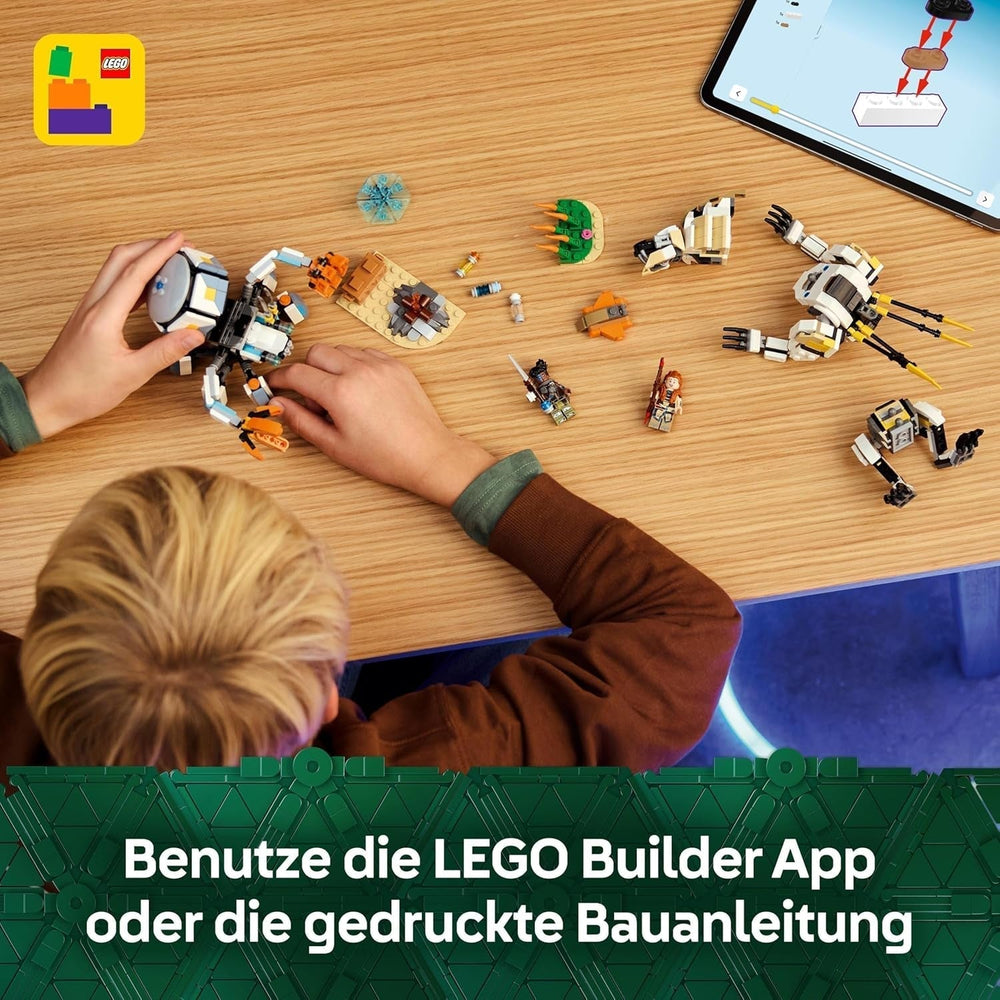 LEGO Horizon Adventures Aloy a Varl vs. Obrněný chodec a Sawtooth, monstrózní auto a minifigurky, sada kolekce pro fanoušky videoher, chlapce a dívky starší 9 let 77037 Stavebnice Besuche den LEGO-Store