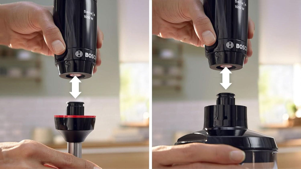 Bosch Standmixer Ergomaster Serie 4, 1000 Watt, Edelstahl-Mixstab, Zerkleinerer, Mix-/Messbecher, Schwarz Kitchen Naty Shop