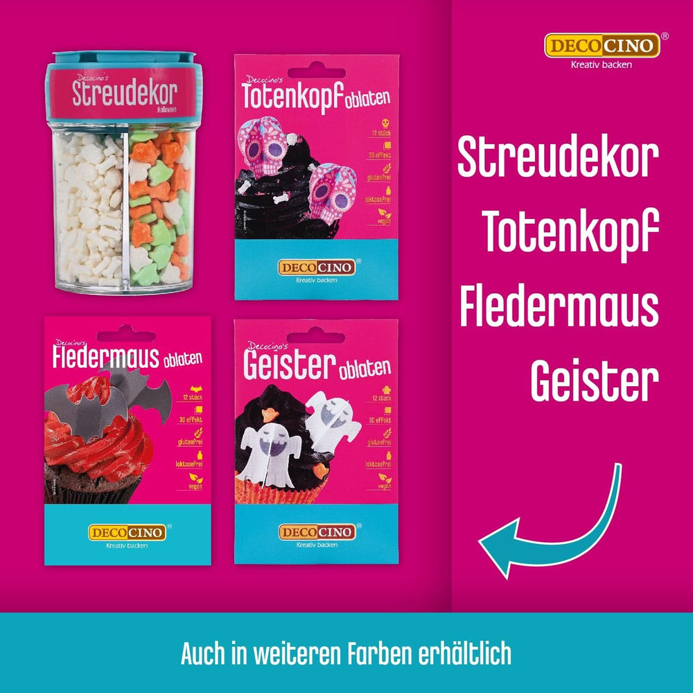 DECOCINO Halloween, vafe comestibile sub forma de pânze de păianjen cu efect 3D, 12 bucati Sprinkles Naty Shop