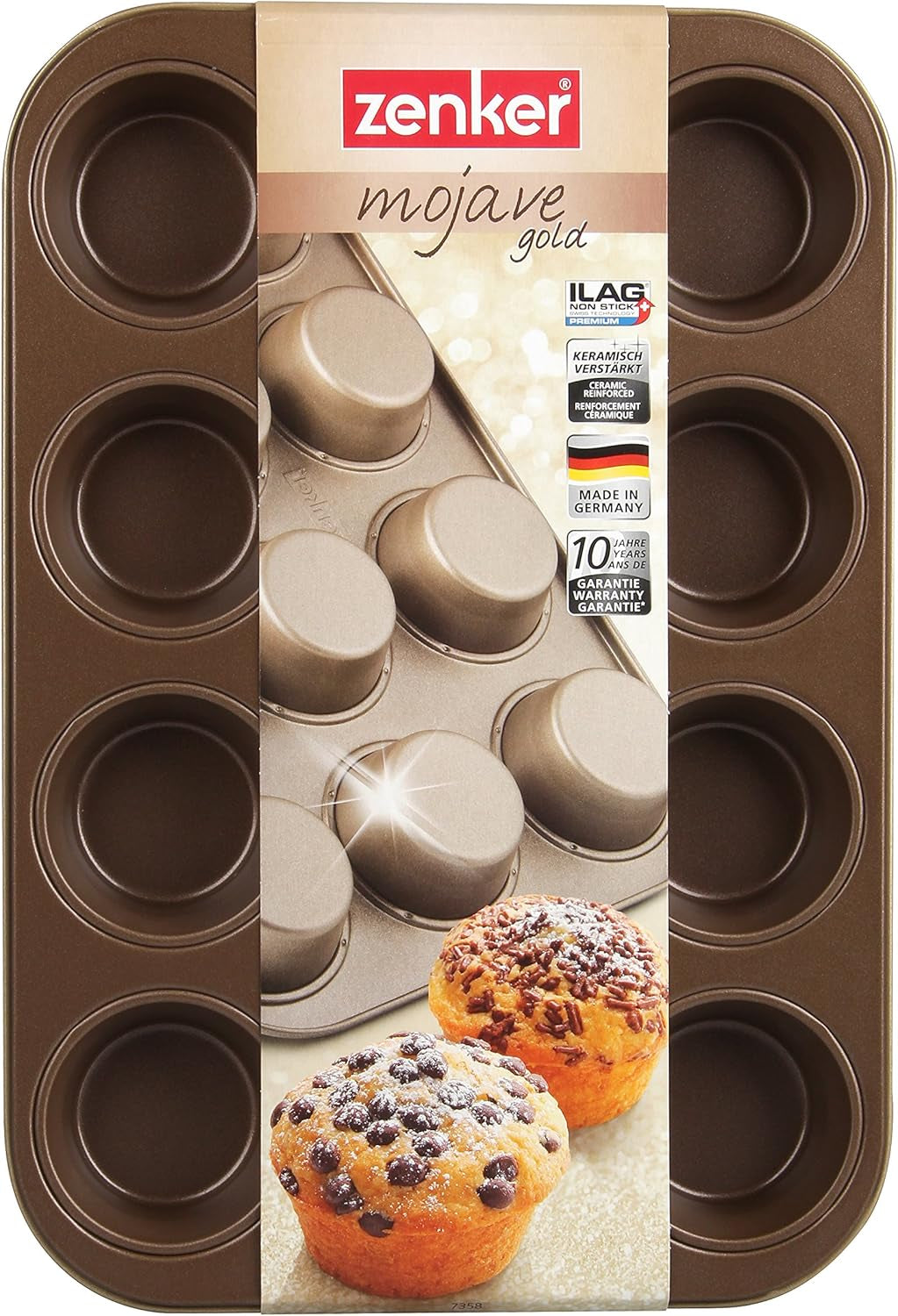Zenker, forma na muffiny průměr Ø 7 cm, MOJAVE GOLD Formy a plechy na pečení Naty Shop