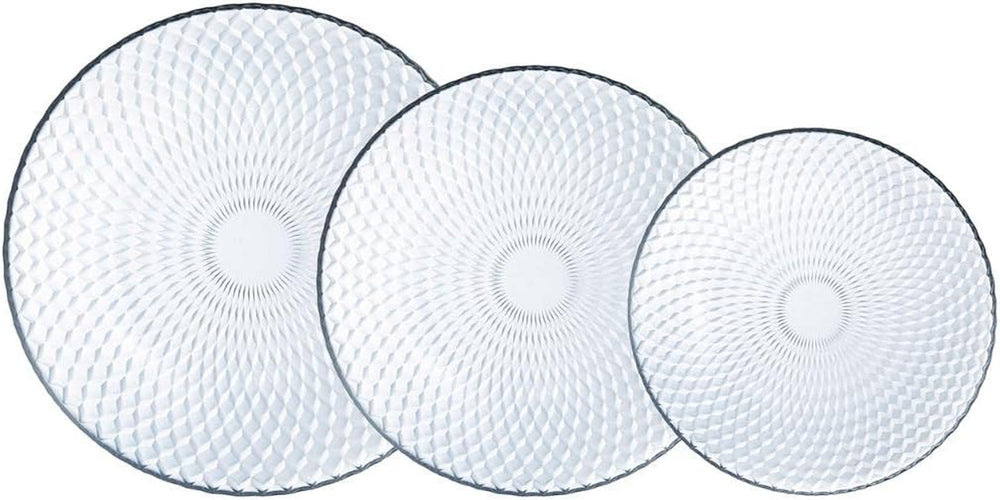 Pampille Sada průhledného skleněného nádobí, 18 kusů - 6 osob, průhledné Sady nádobí Naty Shop Transparenta