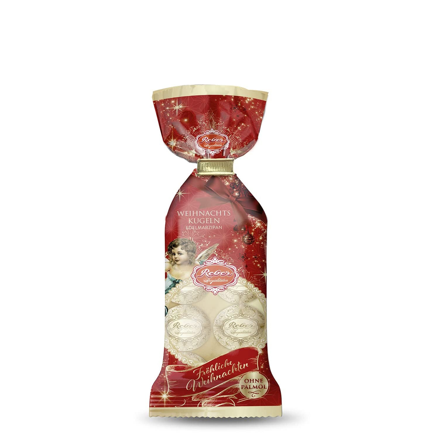 Reber Mozart kuličky s hořkou čokoládou, balení 6 ks s marcipánem a nugátem, veganské - 1 x 120 g