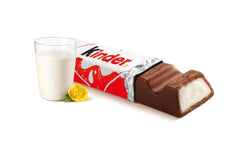 Kinder Chocolate - plněné mléčné čokoládové tyčinky - 1 balení obsahující 24 jednotlivých tyčinek (24 x 12,5 g).
