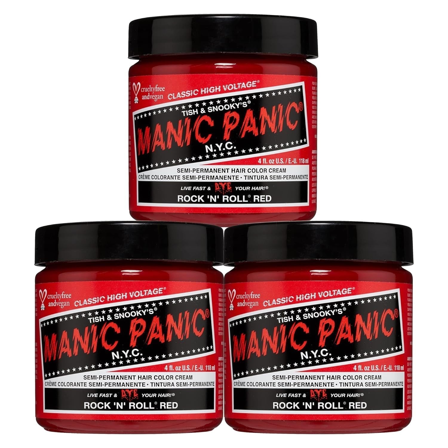 Manic Panic Electric Lizard Classic Cream, vegan, fără cruzime, vopsea de păr verde semipermanentă 118ml