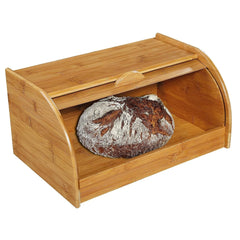 54118 Coș pentru pâine, bambus 40 x 26 x 20 cm, maro, 40.x 27.5 x x 21.5 cm Cutii depozitare alimente Naty Shop