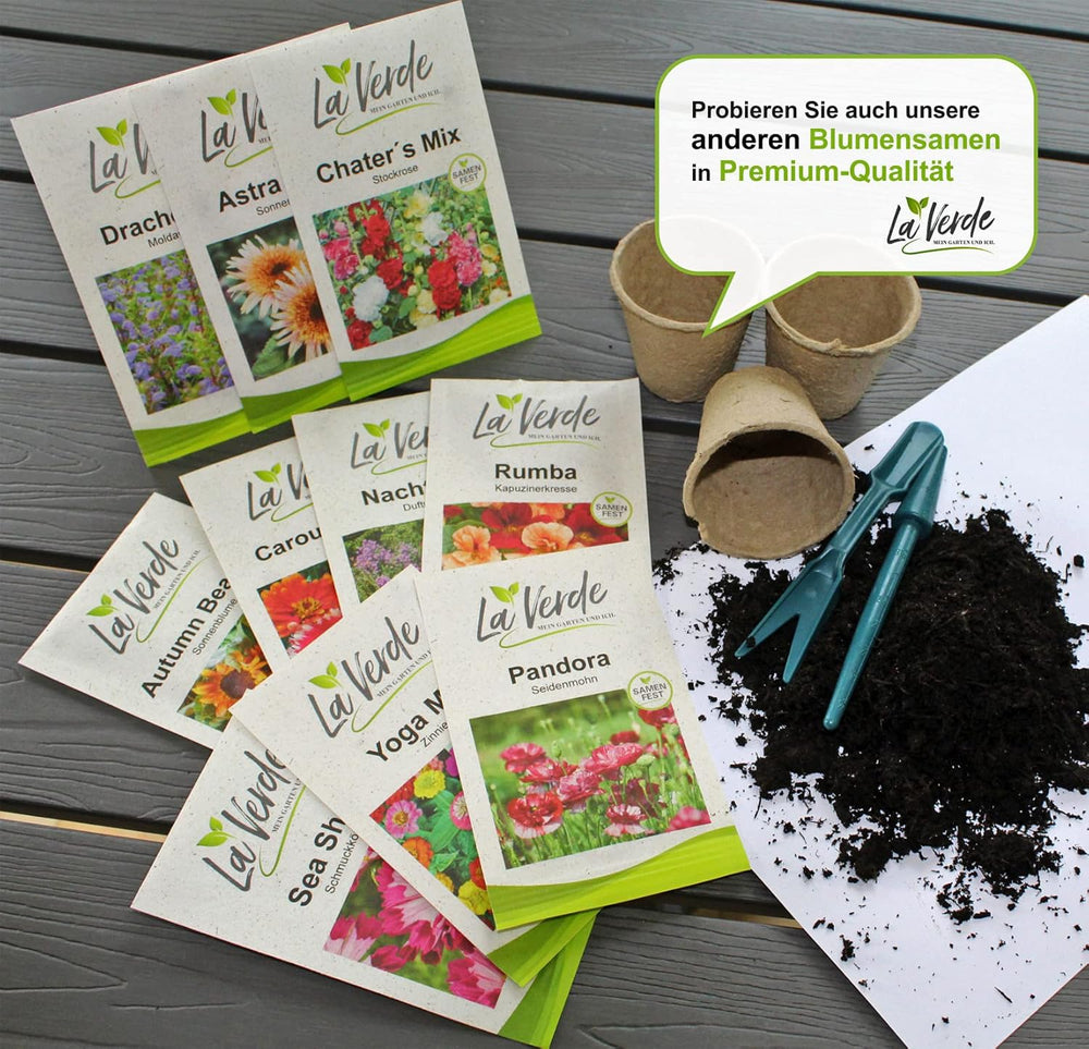 La Verde MOJE ZAHRADA A JÁ. Tagetes Bonita Mix květinová semínka na cca. 100 rostlin, dlouho kvetoucí měsíčky, dvojité květy, semena bez GMO