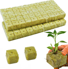 100 Stück Steinwolle Anzucht Würfel 2,5x2,5x2,5CM Rockwool Cube Anzuchtmatte Steinwolle Anbau Hydrokultur Umpflanzen für Bodenlose Anzucht Setzlinge Stecklinge Klonpflanzen
