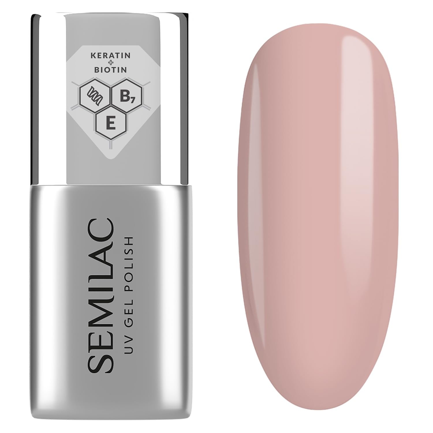 Semilac Pure & Clean UV báze pod lak na nehty 7ml – Samonivelační hybridní báze pro citlivé nehty
