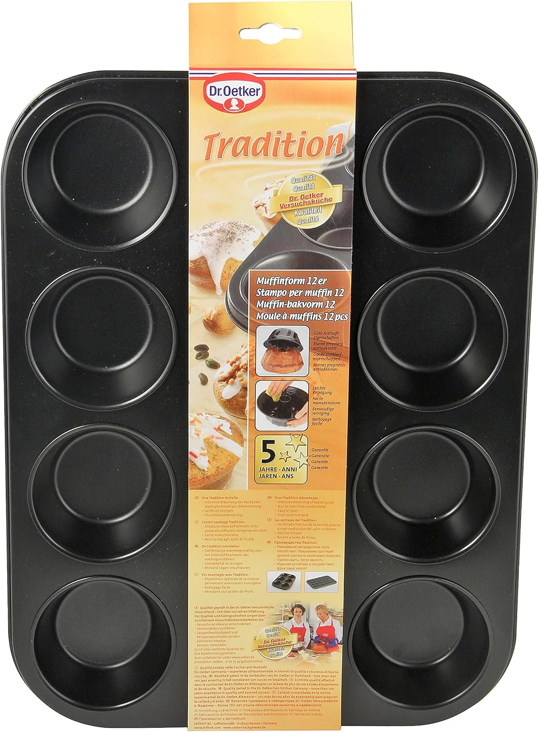 Dr. Oetker Muffinform 12-Er Mini Ø 7 cm, Cupcake Form Für Saftige Muffins, Muffinblech Mit Antihaftbeschichtung, Menge: 1 Stück Formy a pečicí plechy Naty Shop