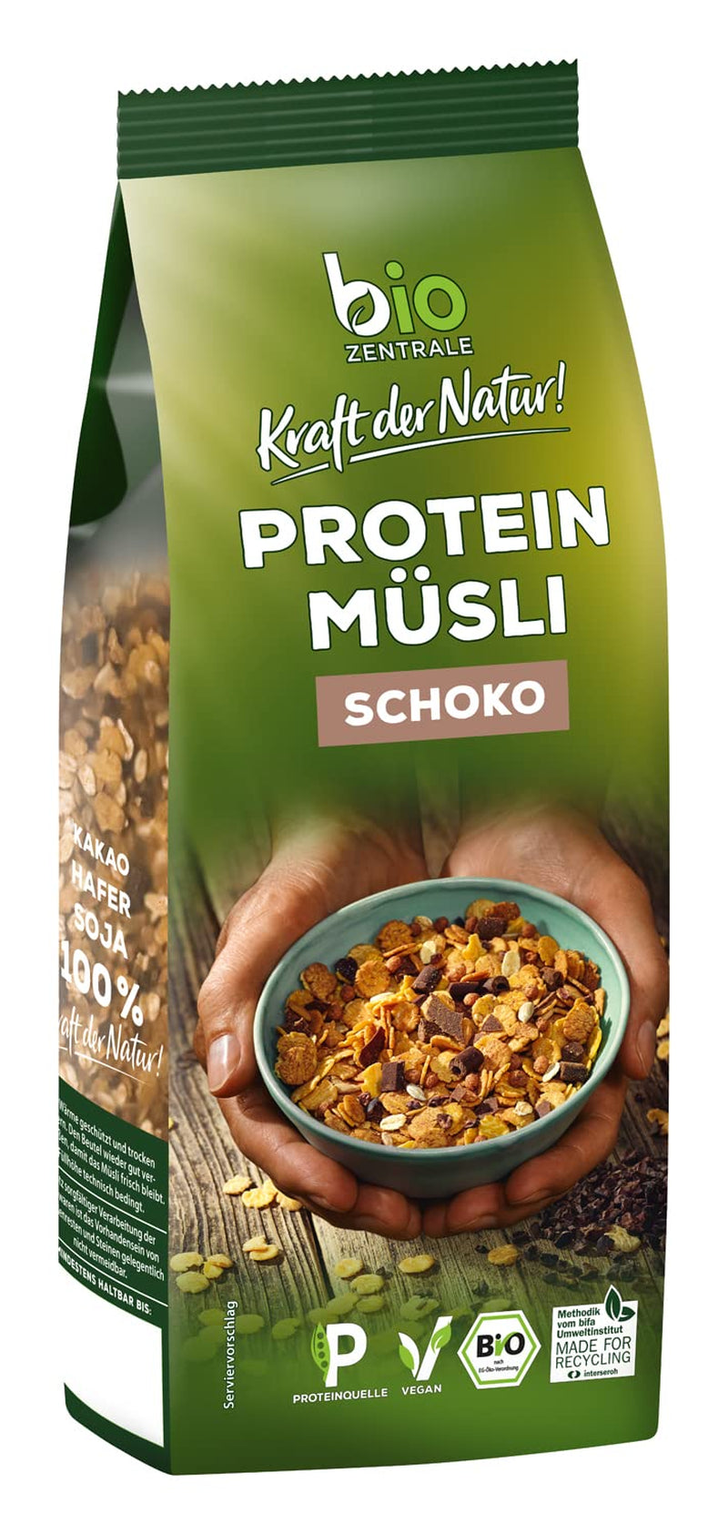 Biozentrale čisté proteinové müsli - 375g - Bio s medem - Jako snídaňové cereálie nebo jako svačina
