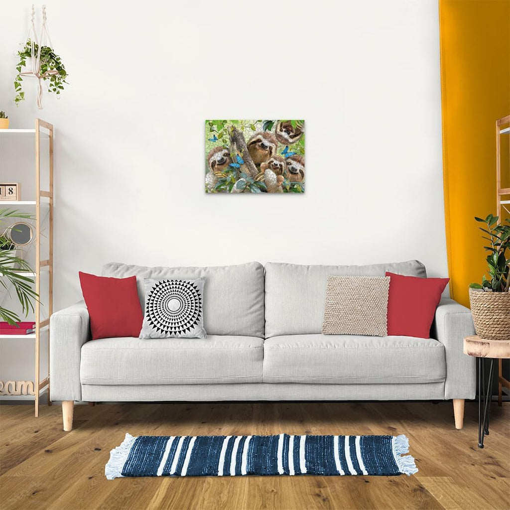 Ravensburger Puzzle 12000203 - Sloth Selfie - puzzle jigsaw 500 piese pentru adulți și copii de peste 10 ani, puzzle cu motiv animalier Puzzle Naty Shop