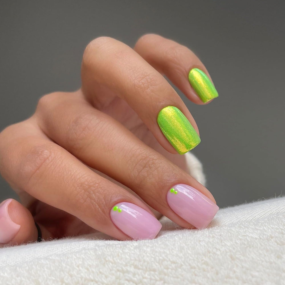 Oja UV Semilac Hybrid 447 Loco Lime 7ml Colecția Neonz