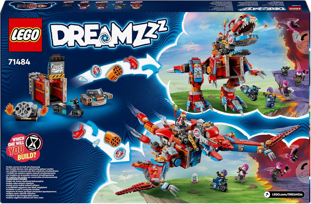 LEGO Dreamzzz 2-v-1 Coopers Dino-Mech C-Rex Hračka Pterodaktyl T.Rex Akční figurka pro chlapce a dívky Kreativní hračka Dobrodružná sada Dárek pro děti 9 let 71484 Stavebnice Beuche den LEGO-Store