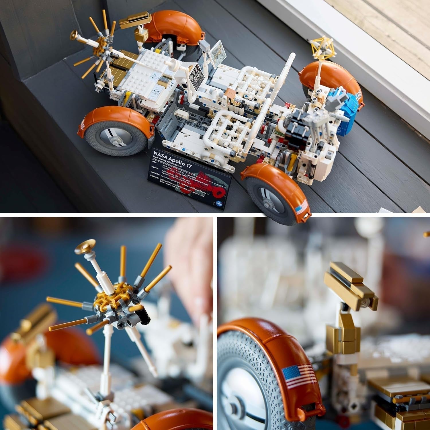 LEGO Technic NASA Apollo Lunar Roving Vehicle (LRV), Lunar Rover Model pro dospělé, Vesmírný sběratelský sběratel pro vědecké nadšence, Stavebnice, Model vesmírného vozidla 42182 Stavebnice Besuche den LEGO-Store
