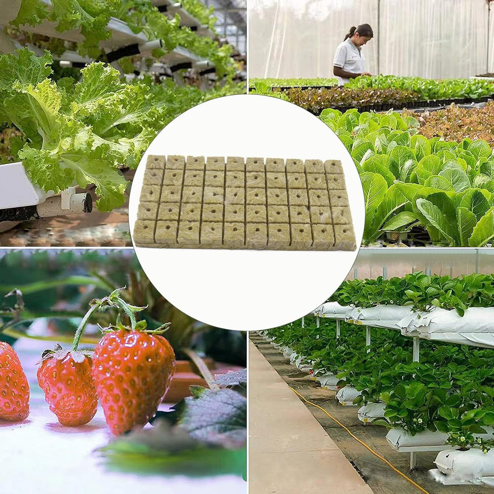 50 ks podložka na pěstování z minerální vlny, kostka z minerální vlny, izolace z minerální vlny, podložka na pěstování z minerální vlny s nůžkami a rukavicemi pro pěstování bez půdy, hydroponii a přesazování