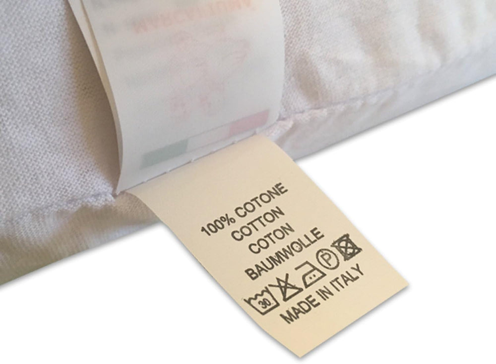 Pernă din latex natural Model Double Wave - Pernă din latex perforată Ultra respirabilă Recuperare naturală și sănătoasă - Cel mai înalt confort Ergonomic Antibacterian - 100% Made in Italy Perne standard Naty Shop