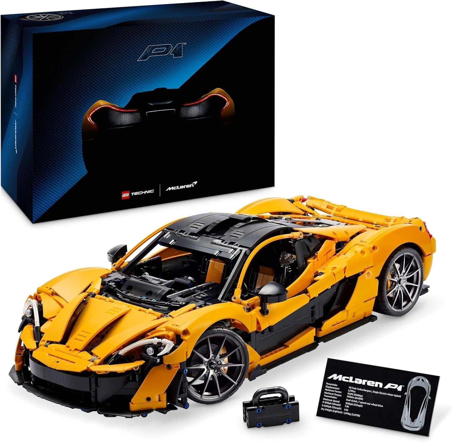 Sada supersportovních aut LEGO Technic Mclaren P1 Pro dospělé fanoušky aut Dárek s pístovým motorem V8 7rychlostní převodovka Sada autíček 42172 Stavebnice Besuche den LEGO-Store Výchozí název