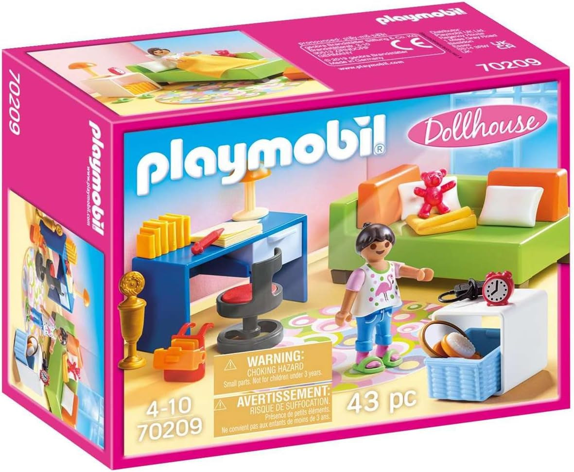 Casă de păpuși PLAYMOBIL 70209 Cameră de tineret cu figurină de fată și accesorii, de la 4 ani Casute de papusi Naty Shop