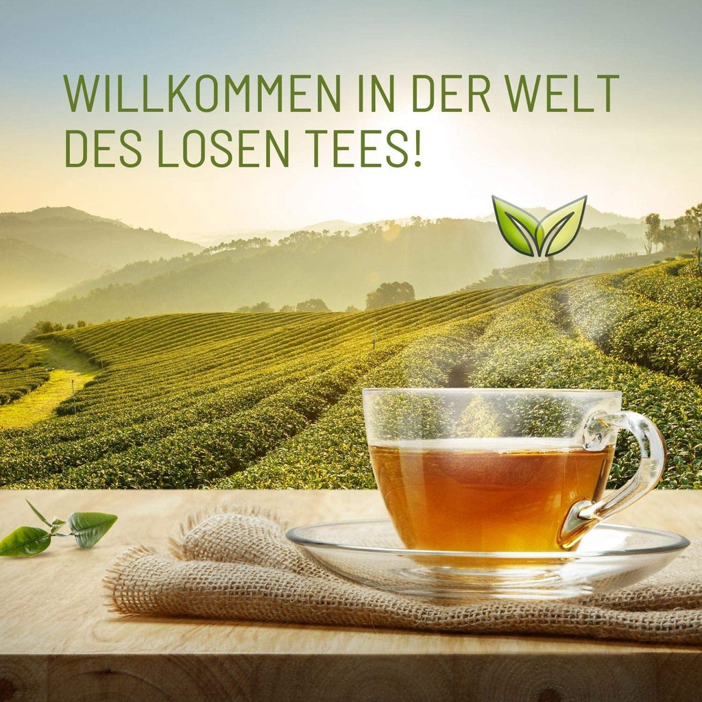 Teeverliebt - Ceai de plante alcalin 1000 g ceai vrac cu 49 de plante organice selectate, ceai alcalin pentru bunăstare cu păpădie, rădăcină de alant, salvie, urzică, scorțișoară, măr și multe altele.