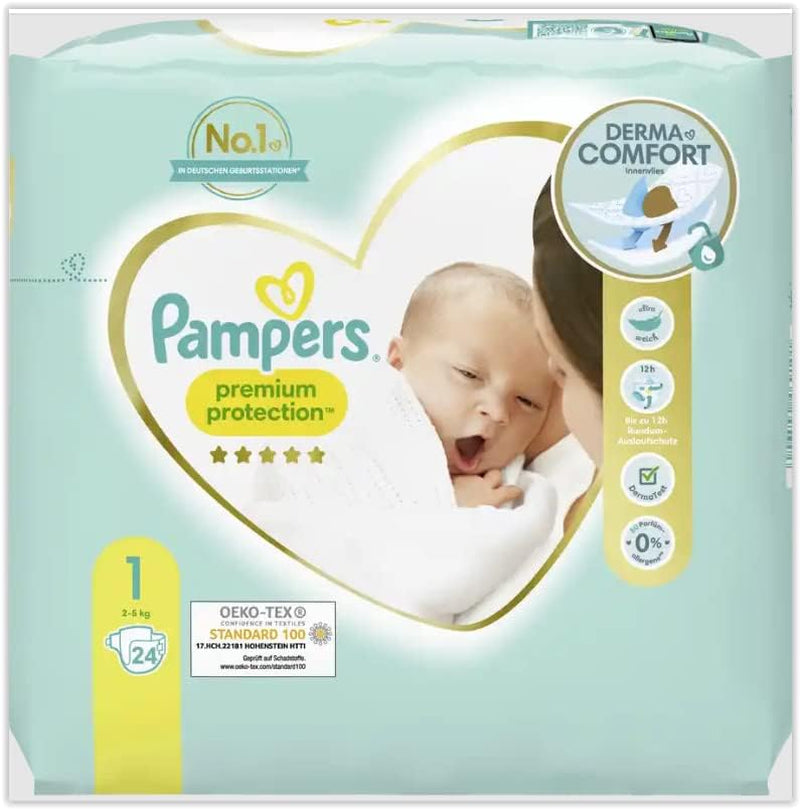 Plenky Pampers pro miminka velikost 0 (1,5-2,5 kg) prémiová ochrana, 24 kusů, pohodlí a ochrana Pampers Softest