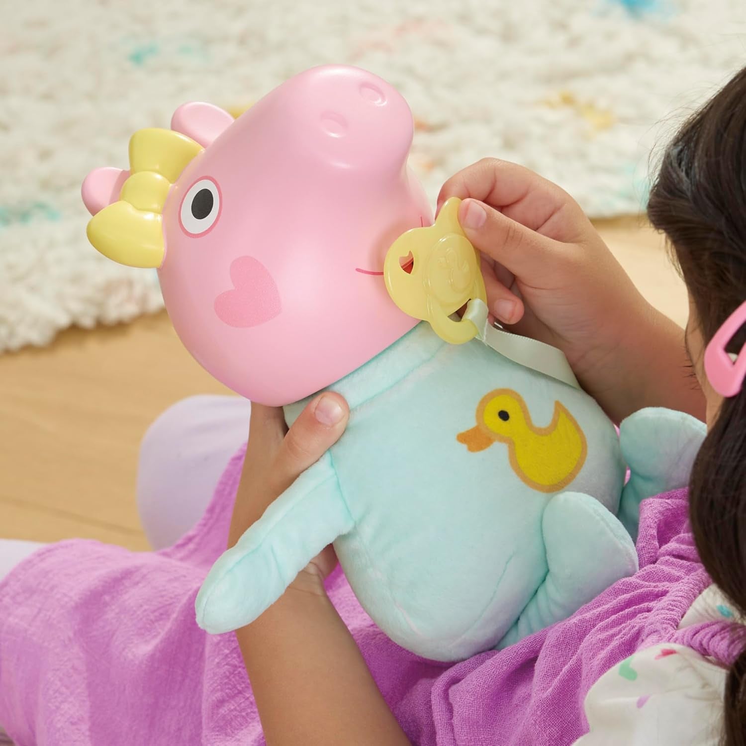 Peppa Pig Păpușa Interactivă Evie, 28 cm, cu 20 de sunete și multe funcții, set de jucării pentru copii de la 3 ani în sus