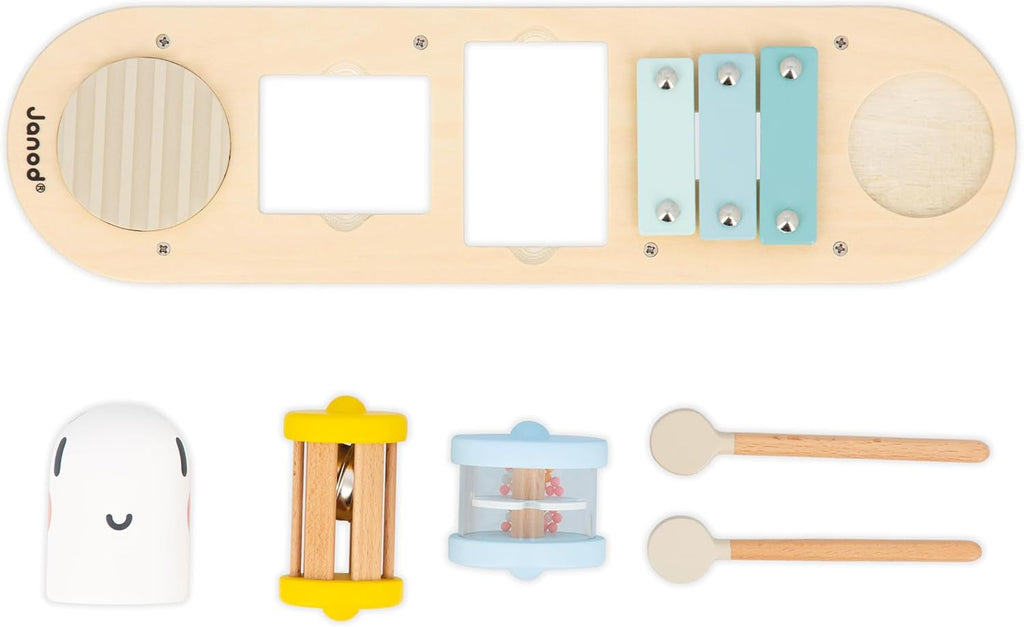 Janod - Șenile muzicale Sweet Cocoon - 5 activități muzicale pentru copii - Educație muzicală timpurie - Jucărie din lemn FSC - De la 12 luni, J04058 Jucarii Bebe Naty Shop