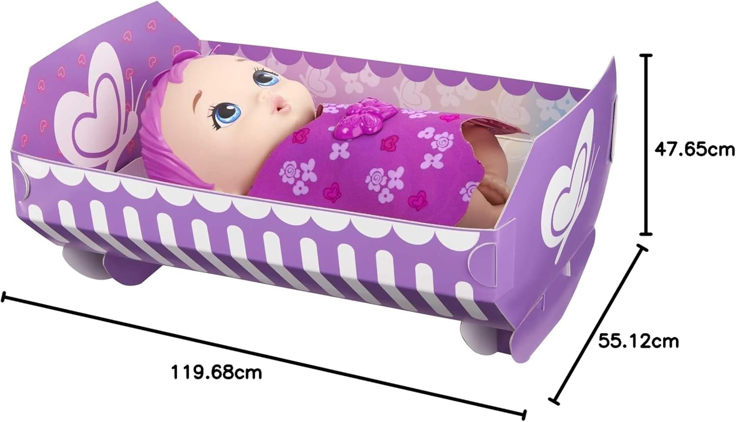 My Garden Baby GYP10 - Păpușă fluture pentru hrănit și îmbrăcat (30 cm), cu scutec reutilizabil, haine și aripi detașabile, jucărie pentru copii de la vârsta de 2 ani Papusi Naty Shop