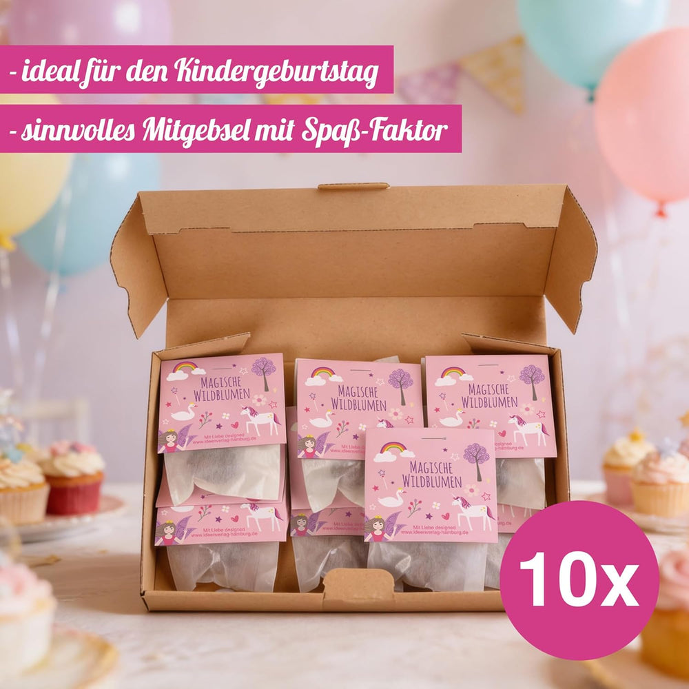 10X Einhorn Samenbomben Als Mitgebsel Kindergeburtstag Mädchen 4 Bis 8 Jahre - Einhorn Geschenke Für Mädchen & Blumensamen Mitbringsel Kindergeburtstag - Kleine Geschenke Für Kinder - Made in Germany
