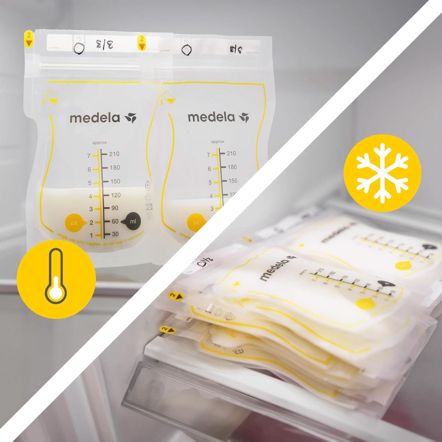 Medela Easy Pour Muttermilchbeutel Zum Einfachen Ausgießen, 100 Stück, 210 ml, Auslaufsichere Einweg-Muttermilchbeutel Mit Überlaufschutz, Stillhelfer Příslušenství Dětská výživa a kojení Naty Shop