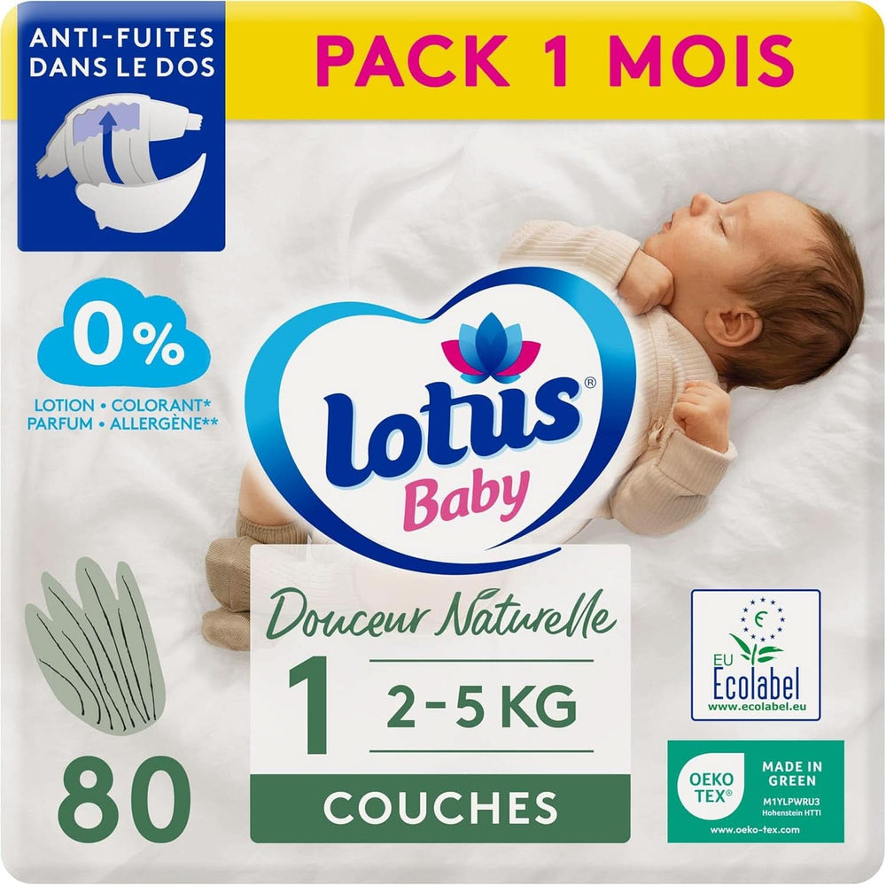 Lotus Baby, Douceur Naturelle, scutece, diverse marimi Mama si Copilul Naty Shop 1 (80 buc)
