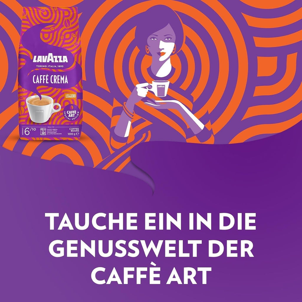 Lavazza Caffè Crema Leggero Ediție specială, pachet de 1 kg Cafea Naty Shop