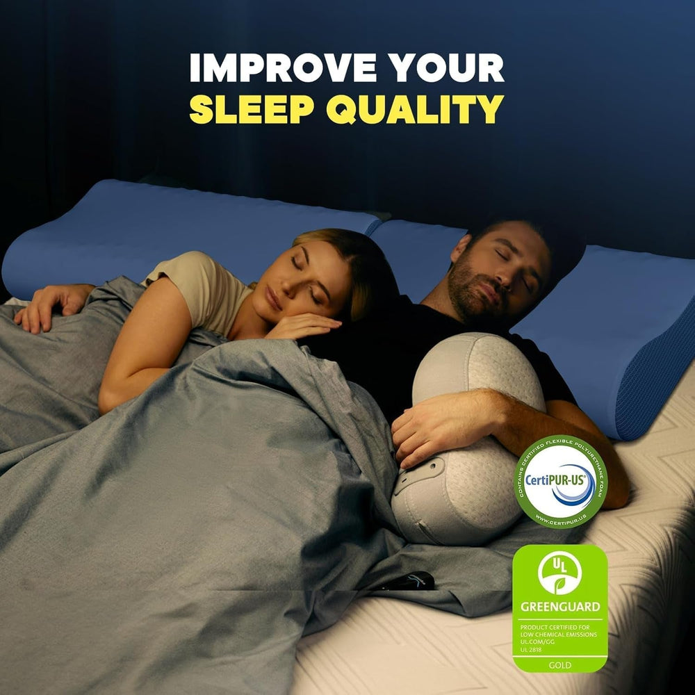 Pernă de gât de răcire pentru ameliorarea durerii de gât, perne din spumă de memorie pentru dormit, pernă cervicală pentru dureri de gât și umăr, pernă de pat ergonomică pernă de susținere a gâtului pentru cei care dorm pe partea din spate a stomacului Perne ortopedice cervicale Naty Shop