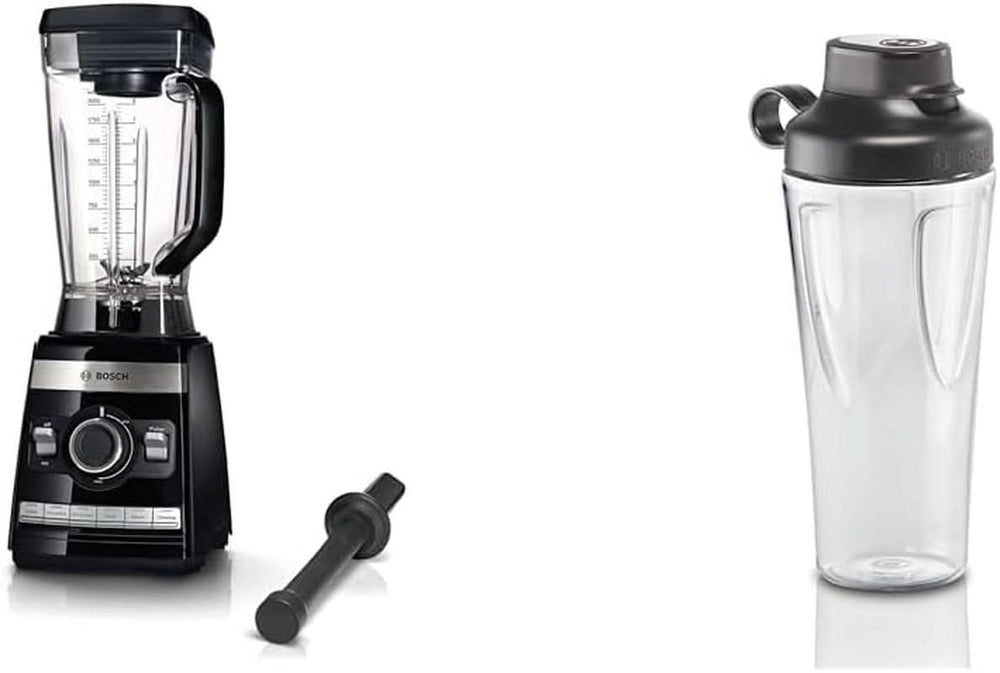 Bosch Standmixer Vitaboost MMBH6P6BDE, 6-Klingen-Edelstahlmesser, 2,5L Tritan-Mixbehälter, Stopfer, 6 Automatikprogramme, Rezeptbuch, Bpa-Frei, Einfache Reinigung, 45 000 U/Min, 1600 U/Min, 1600 U/Min. Deutsches Rezeptbuch