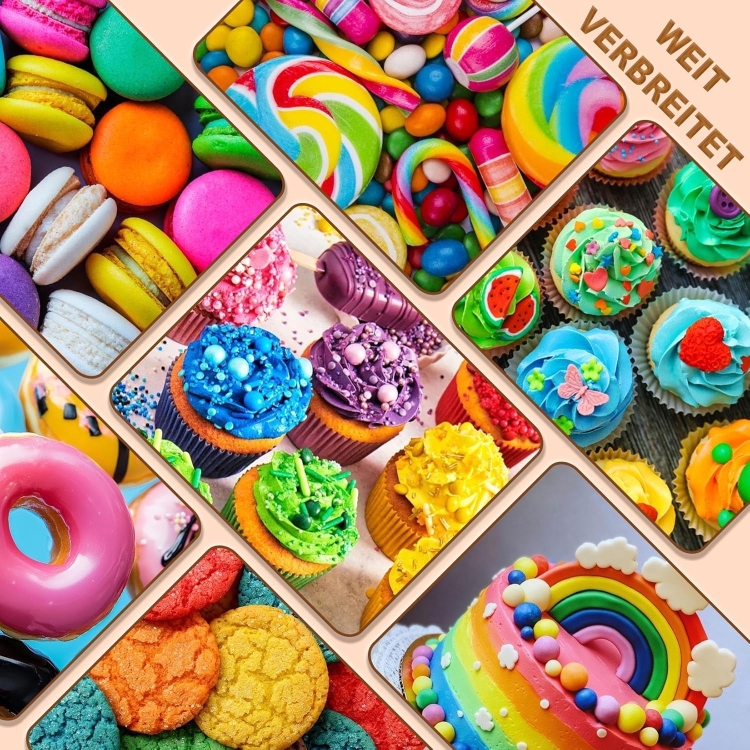 Colorant alimentar pudră – Set de 15 x 5g coloranți alimentari vibranți, coloranți alimentari foarte concentrați pentru decorarea prăjiturilor, macaroanelor, cremei de unt, gogoșilor, coptului, slime-ului – Vegan, sigur