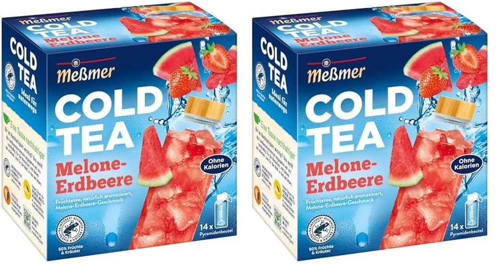 Meßmer Cold Tea Sommer-Beere | 14 pliculețe piramidale | Fără gluten | Fără lactoză | Vegan