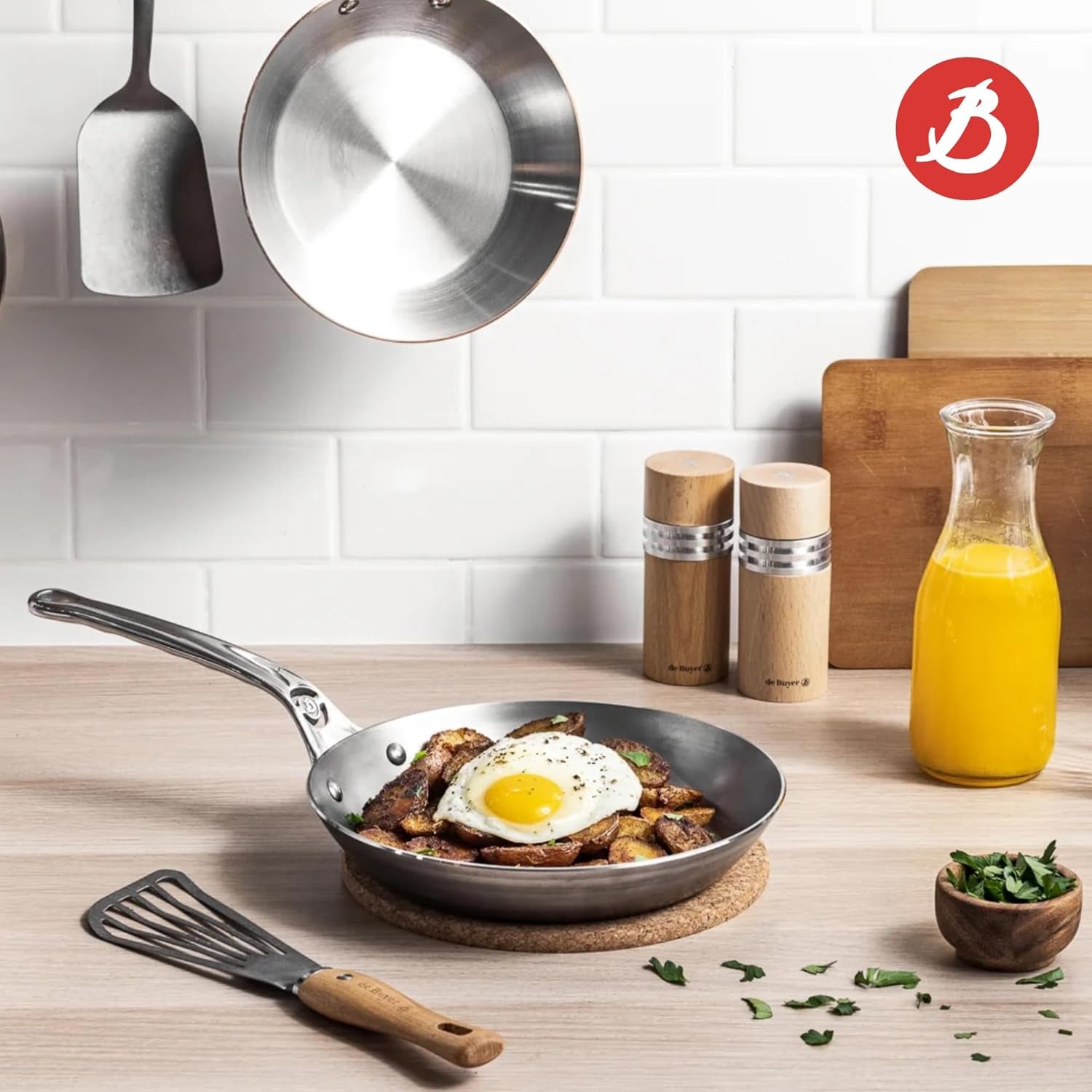 Pánev MINERAL B PRO Vyrobeno z oceli Hrnce a pánve Naty Shop