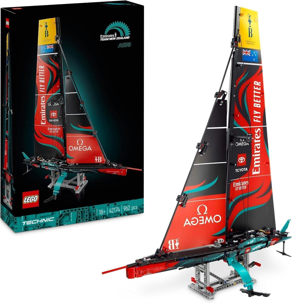 Tým LEGO Technic Emirates Nový Zéland AC75 Závodní jachta Stavebnice plachetnice pro dospělé Dárek pro muže a ženy Kreativní a odpočinková činnost 42174 Stavebnice Besuche den LEGO-Store Výchozí název