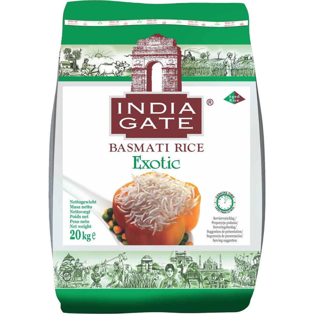 INDIA GATE Premium Basmati rýže – Jemná dlouhozrnná rýže, aromatická, z Indie, jemná dlouhozrnná (1 x 5 kg)